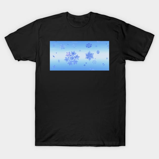 Fractal Snowflake Snowstorm T-Shirt by sciencenotes